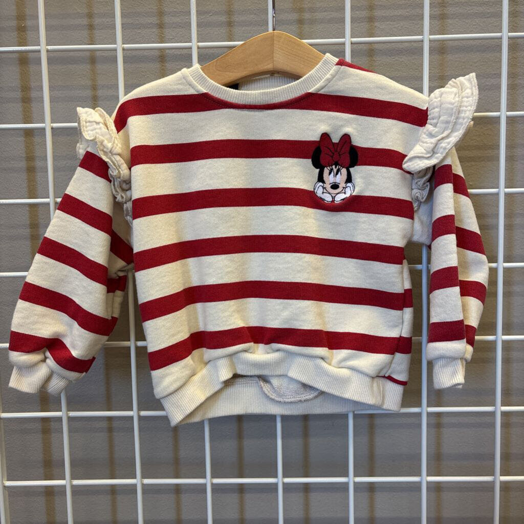 Zara Minnie Striped Crewneck - 3