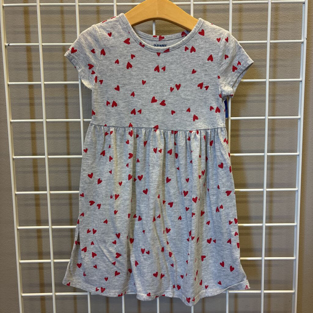 Old Navy Heart SS Dress - 4T