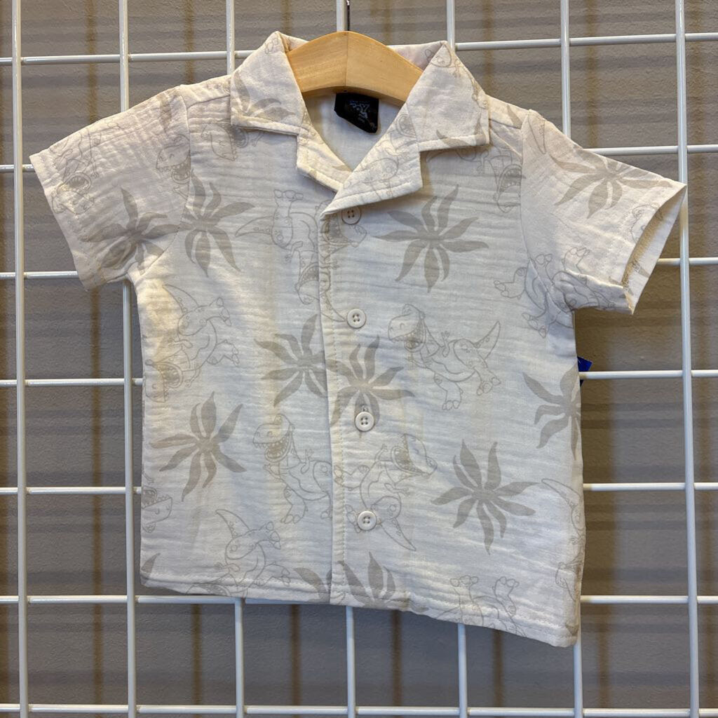 Toy Story Rex Linen SS Button Up - 12M