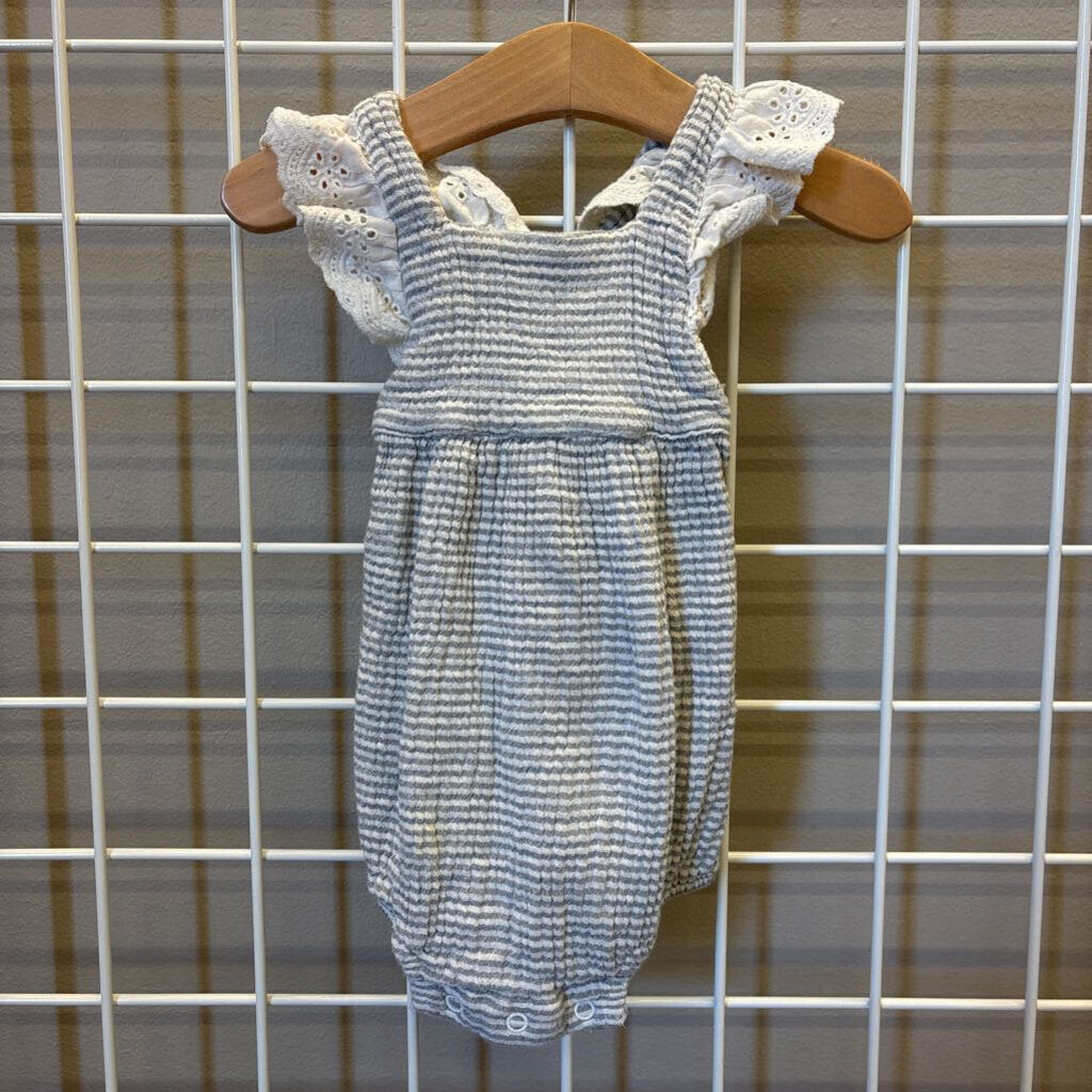 City Mouse Striped Bubble Romper - 18/24M