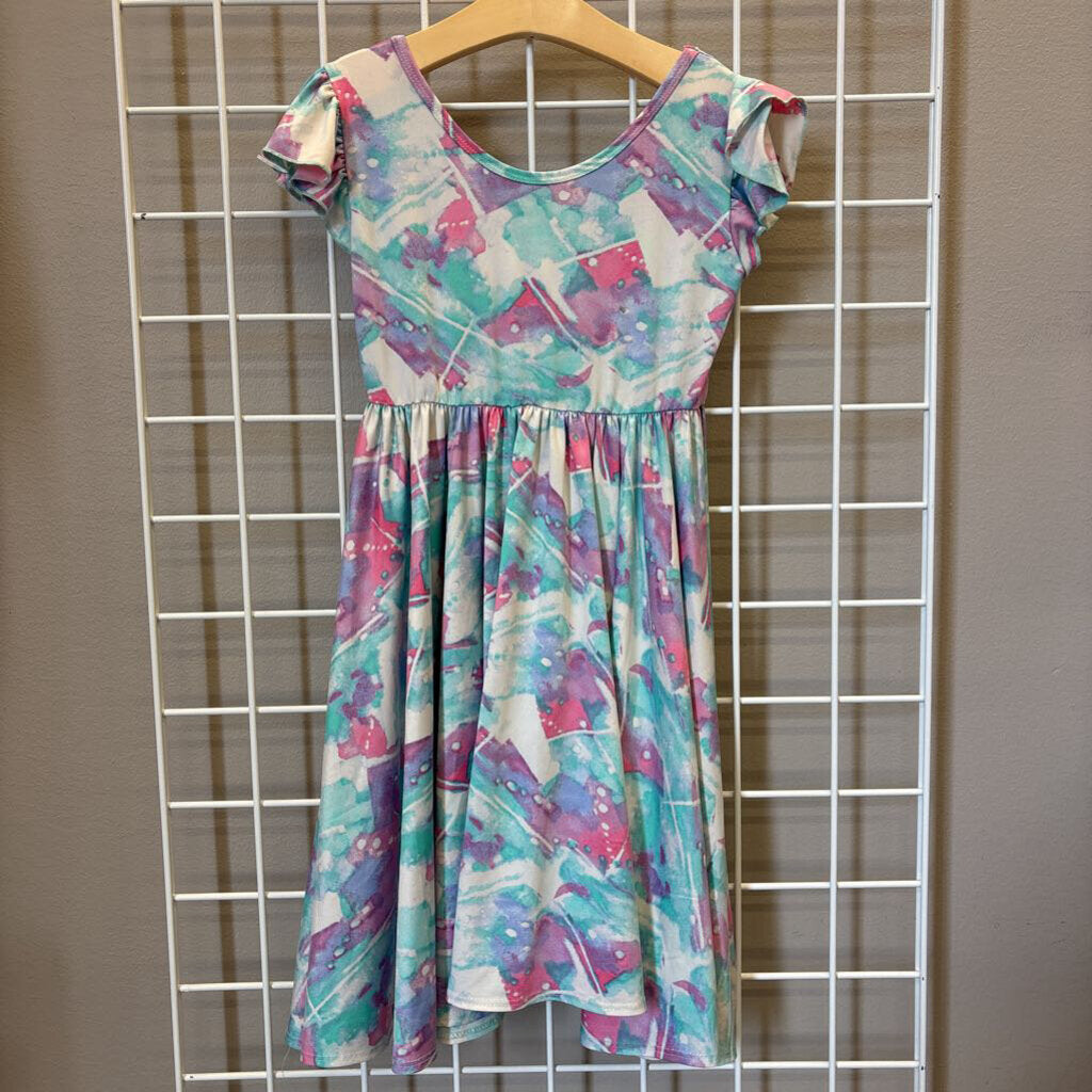 Dot Dot Smile Ruffle Sleeve Twirl Dress - 7