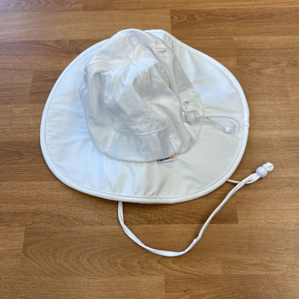 Sun Zip Whie Sun Hat 6-24m