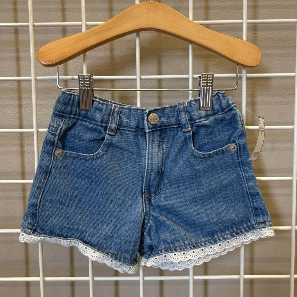 Easy Peasy Eyelet Hem Jean Shorts 4