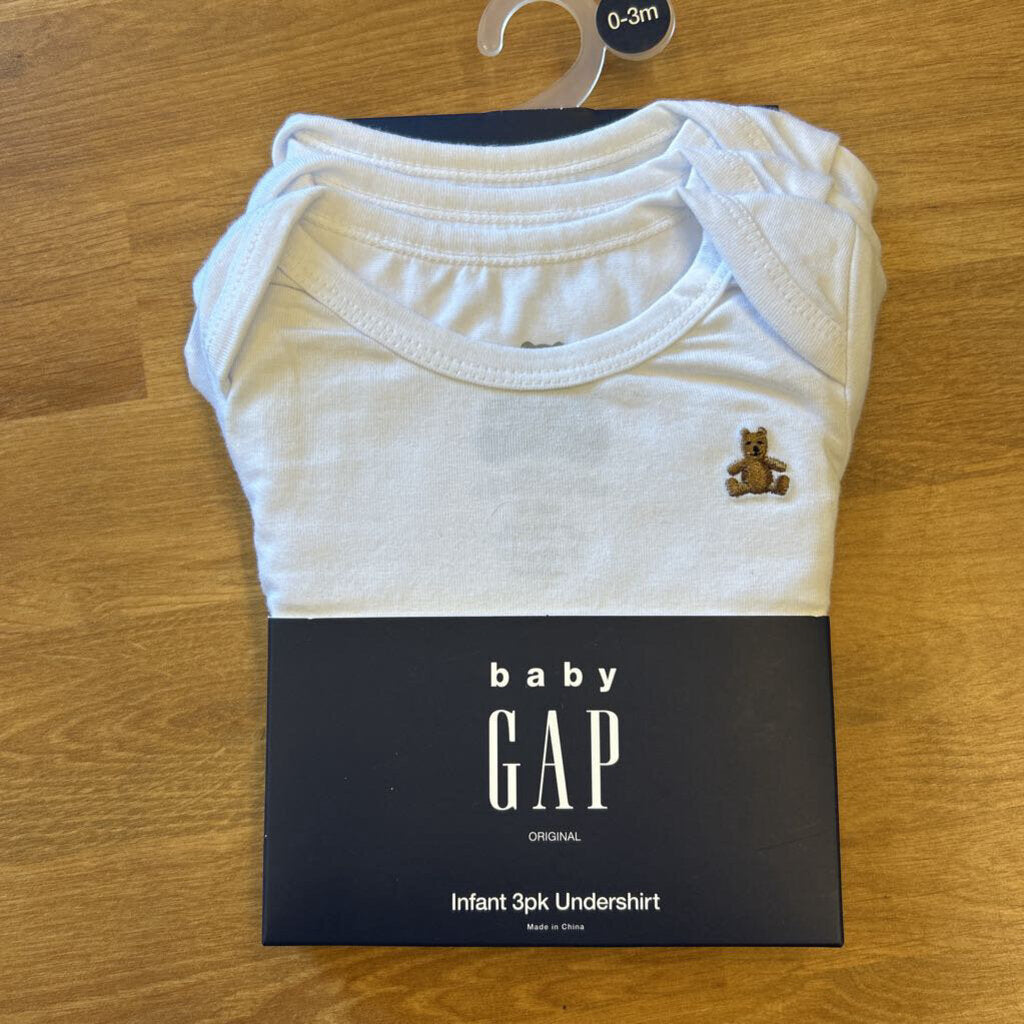 NEW Baby Gap 3pk Undershirt - 0/3m