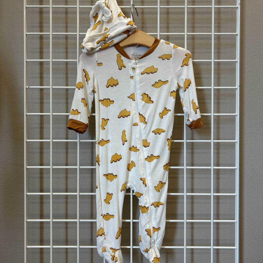 Milkberry Animal Zip Sleeper w/ Hat - 6/9m