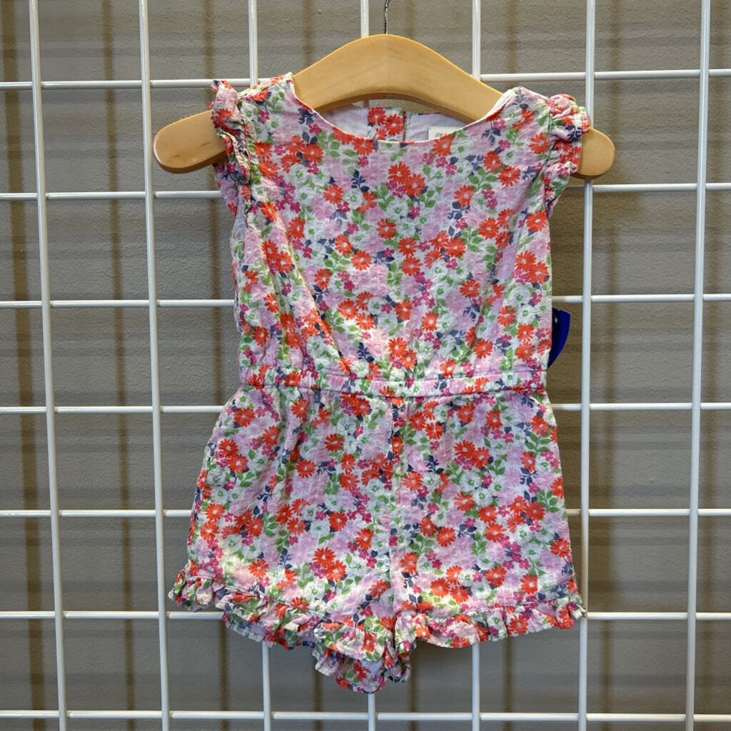 Gymboree Floral Short Romper - 12/18m