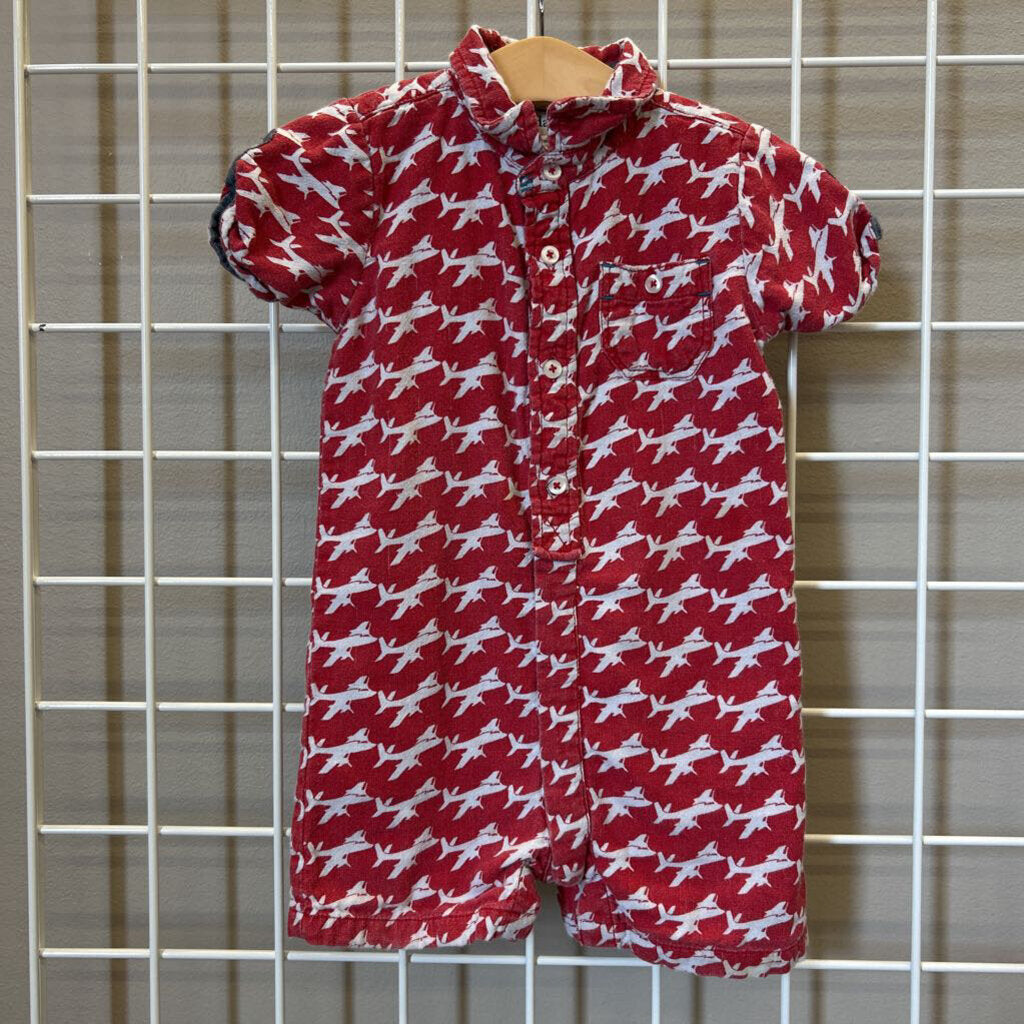 Hatley Airplane SS Romper - 18/24m