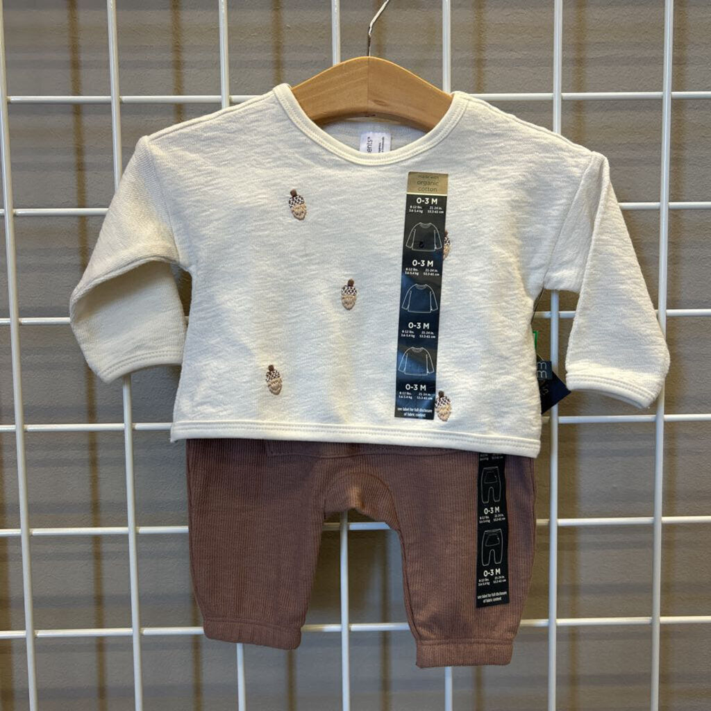 NWT Modern Moments Acorn Two Pc Set - 0/3m