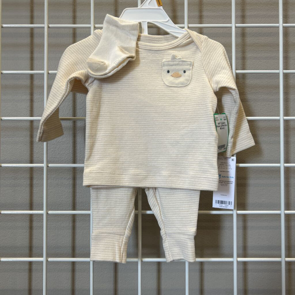 NWT Carter's Striped LS/Pant Set - NB