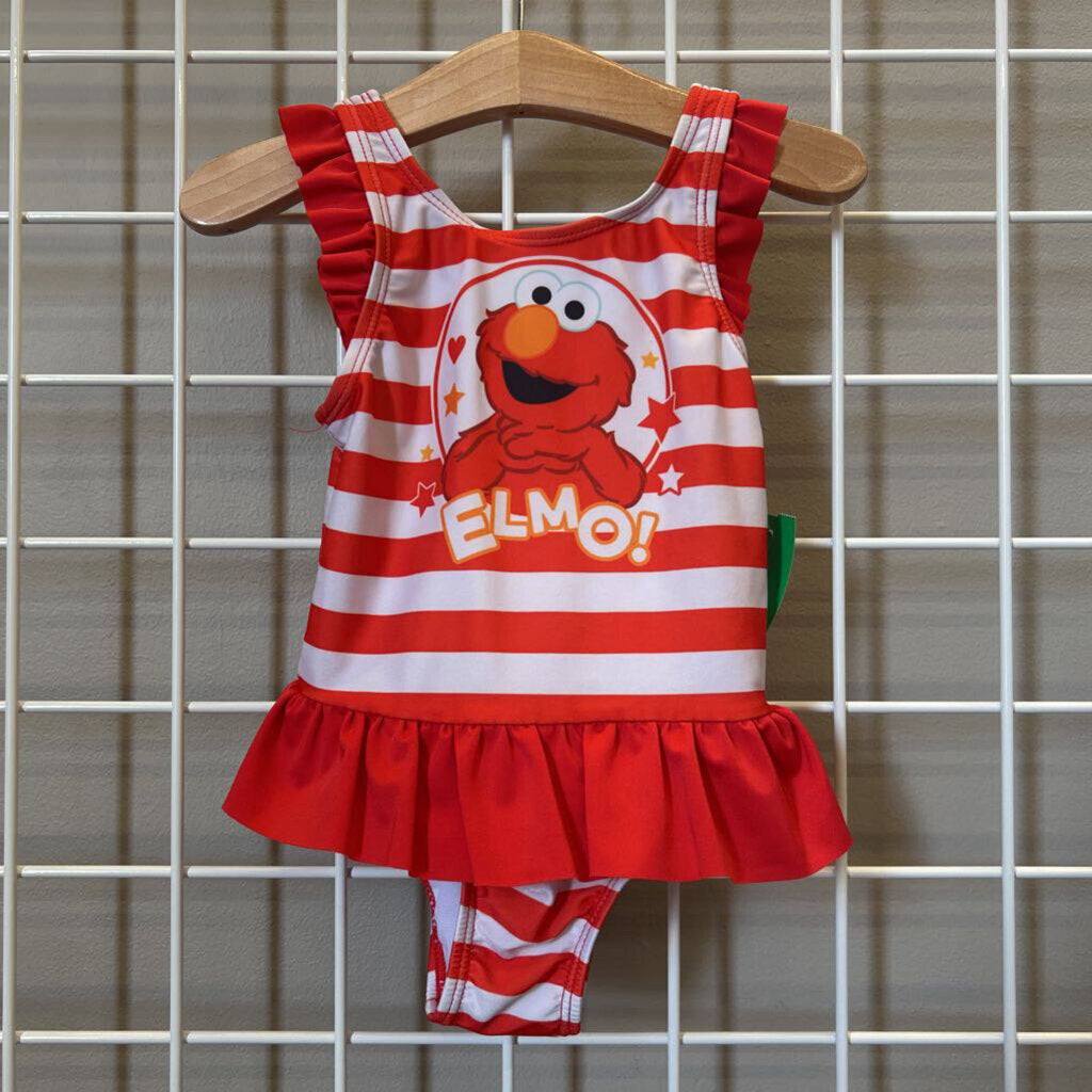 Sesame Street Elmo One Pc Swim - 2T