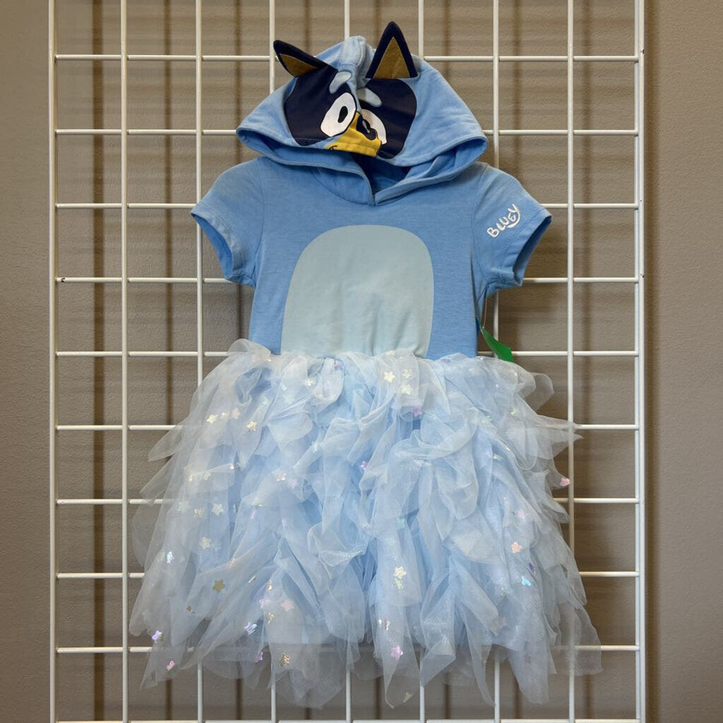 Bluey Tulle SS Hoodie Dress - 2T