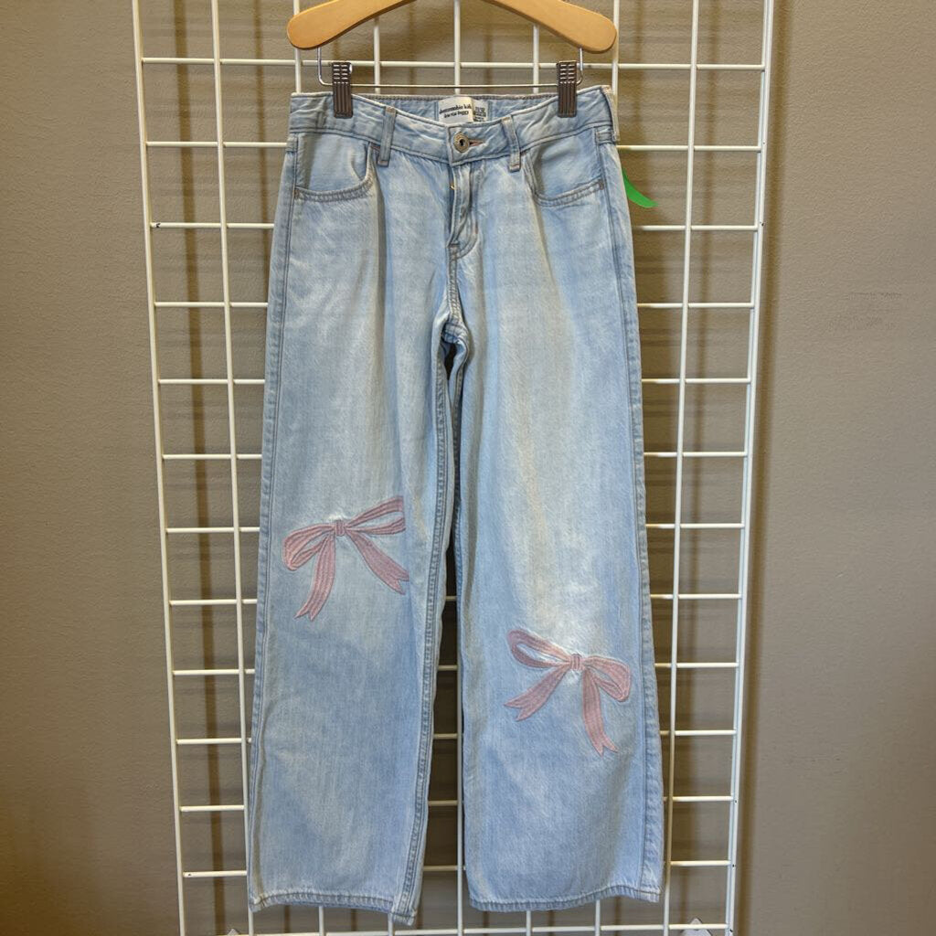 Abercrombie Kids Low Rise Baggy Bow Jeans - 11/12