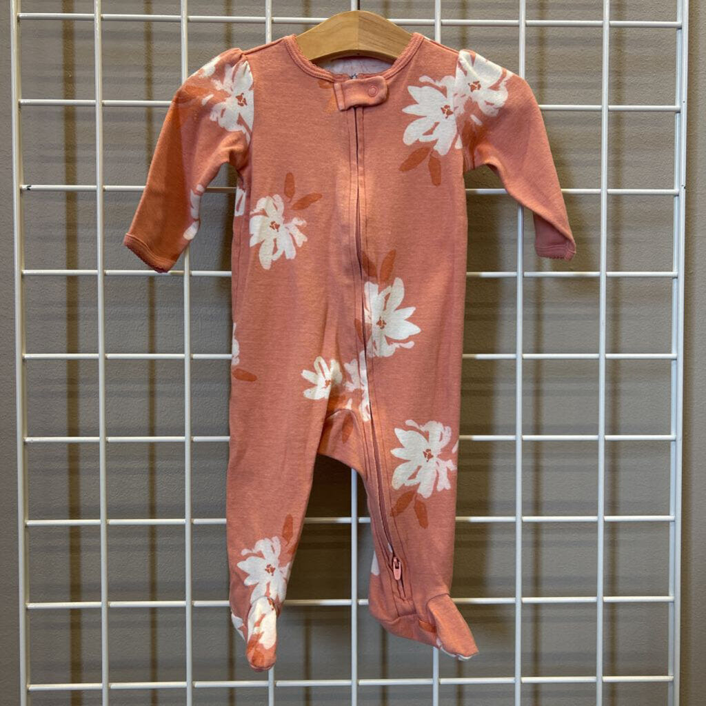 Carter's Floral Zip Sleeper - 6m