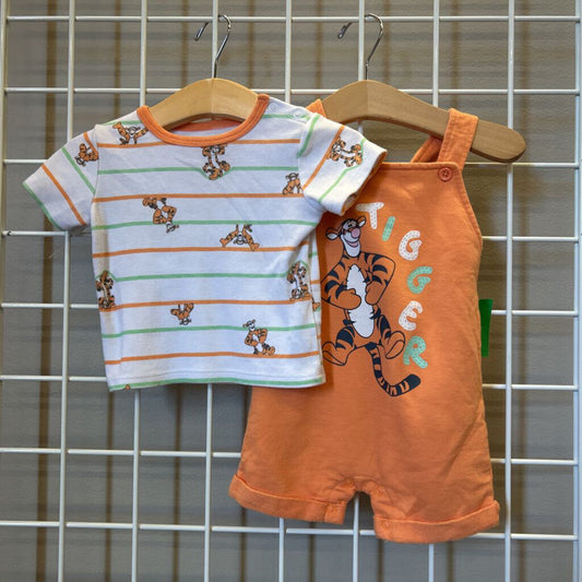 Disney Baby Tigger Short Overall Set - 6/9m