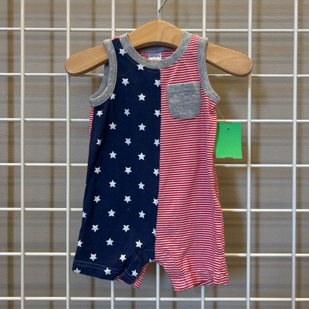 Carter's Flag Tank Romper - 6m