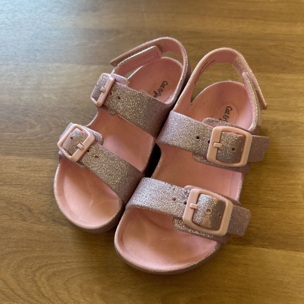 Cat & Jack Pink Sparkle Sandals - 9