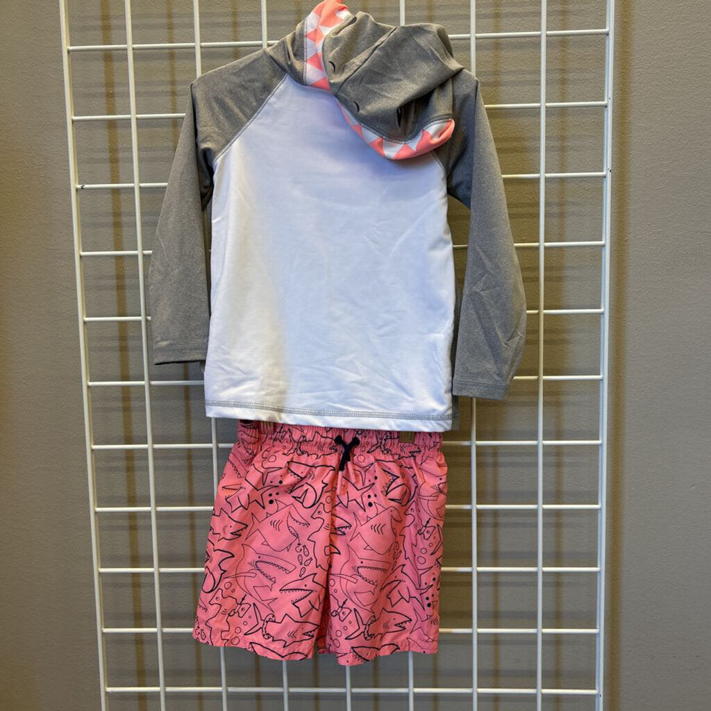 Cat & Jack Shark Two Pc Swim - 4T