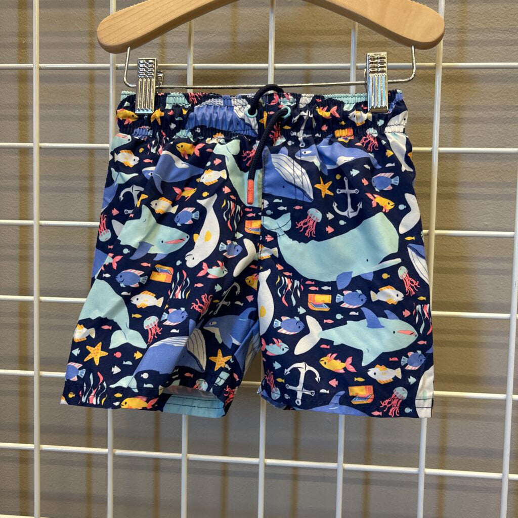 Cat & Jack Whale Swim Shorts - 3T