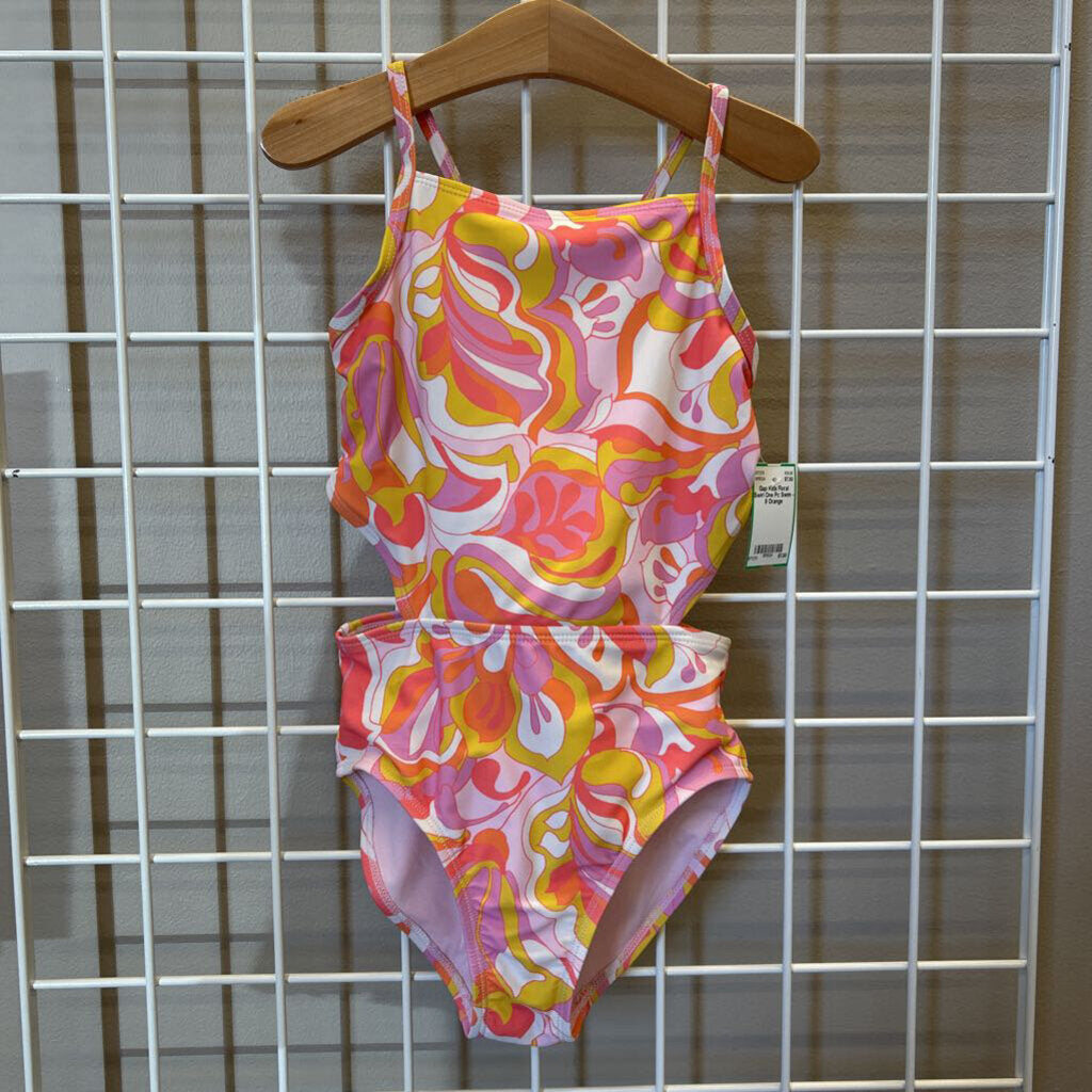 Gap Kids Floral Swirl One Pc Swim - 8