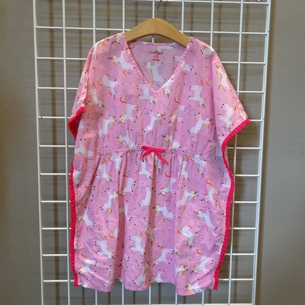 Cat & Jack Unicorn Swim Cover Up Dress - 7/8