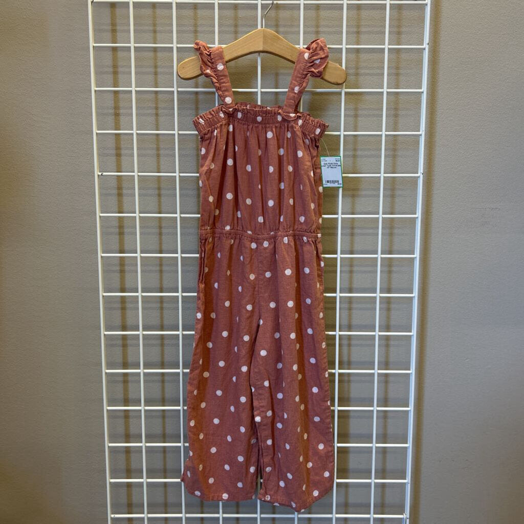 Osh Kosh Dots Linen Tank Coveralls - 5T