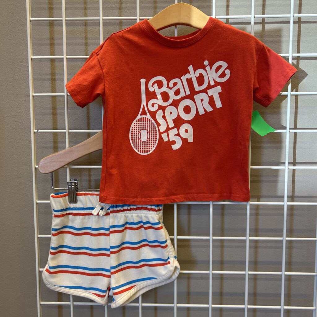 Barbie Sport SS Tee/Shorts Set - 3T