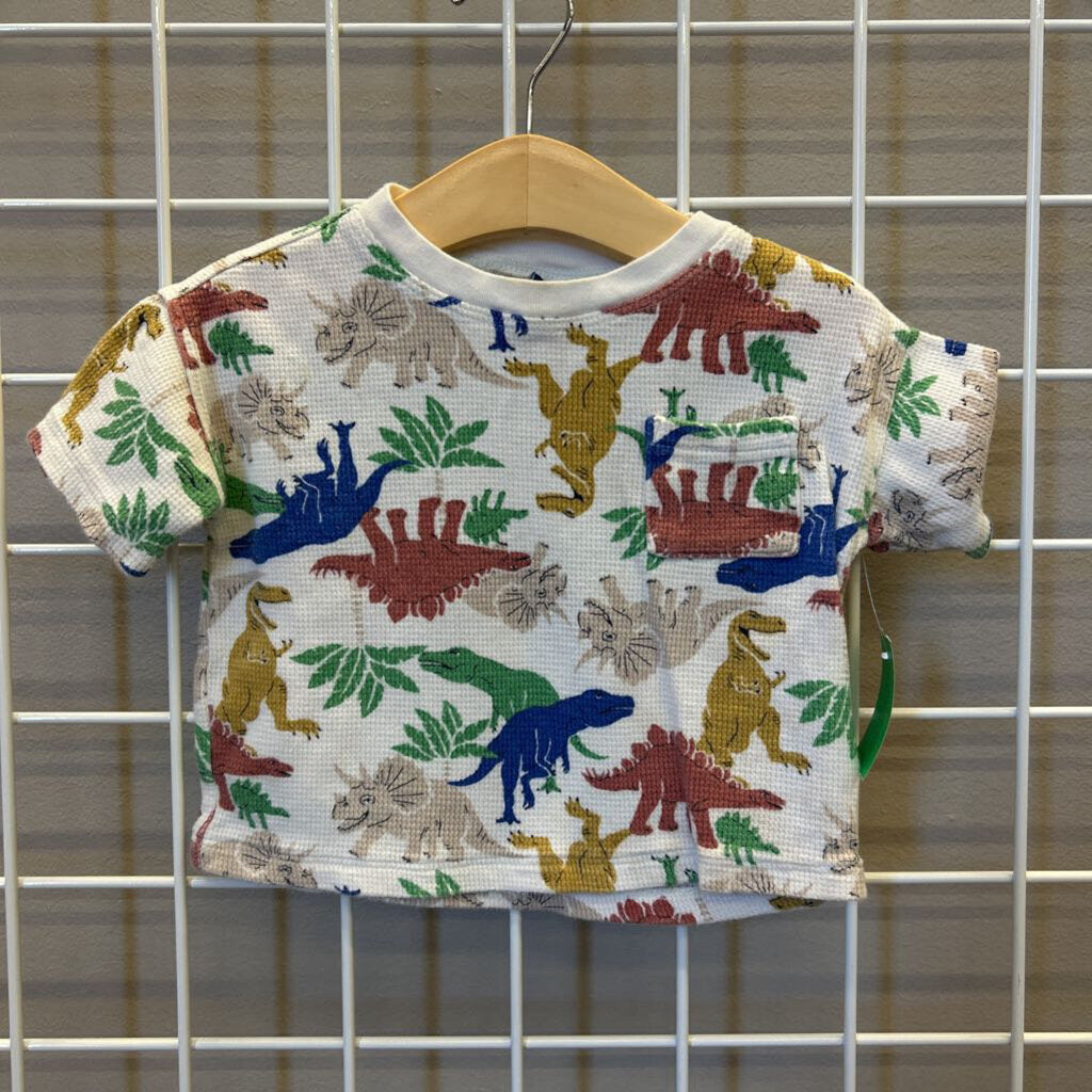 Old Navy Thermal Dino SS Tee - 18/24m