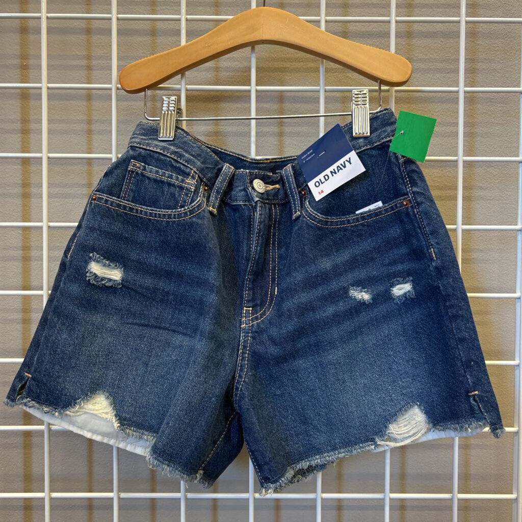 NWT Old Navy Distressed High Rise Shorts - 14