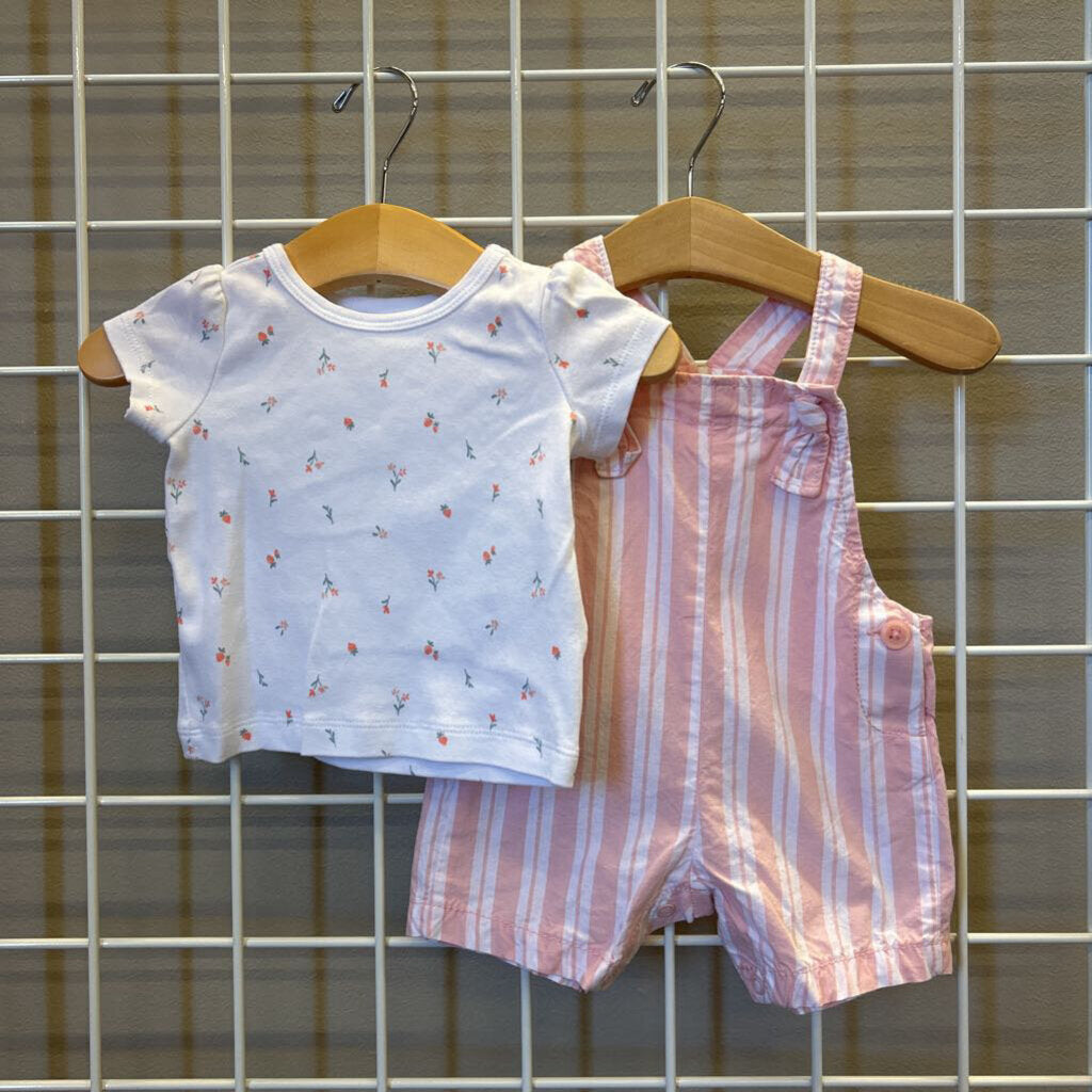 Carter's Stripe Overall Two Pc Set - 3m