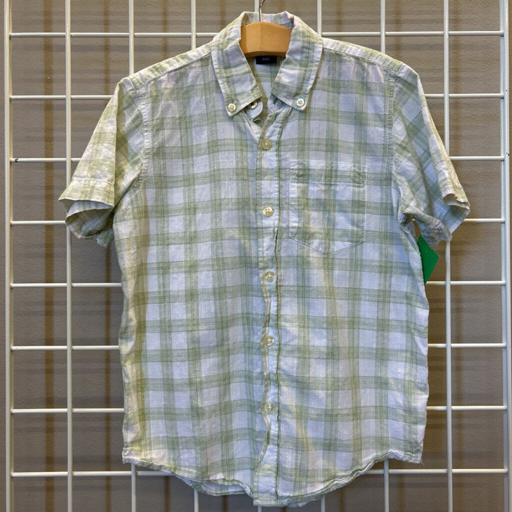 Gap Kids Plaid SS Button Up - 6/7