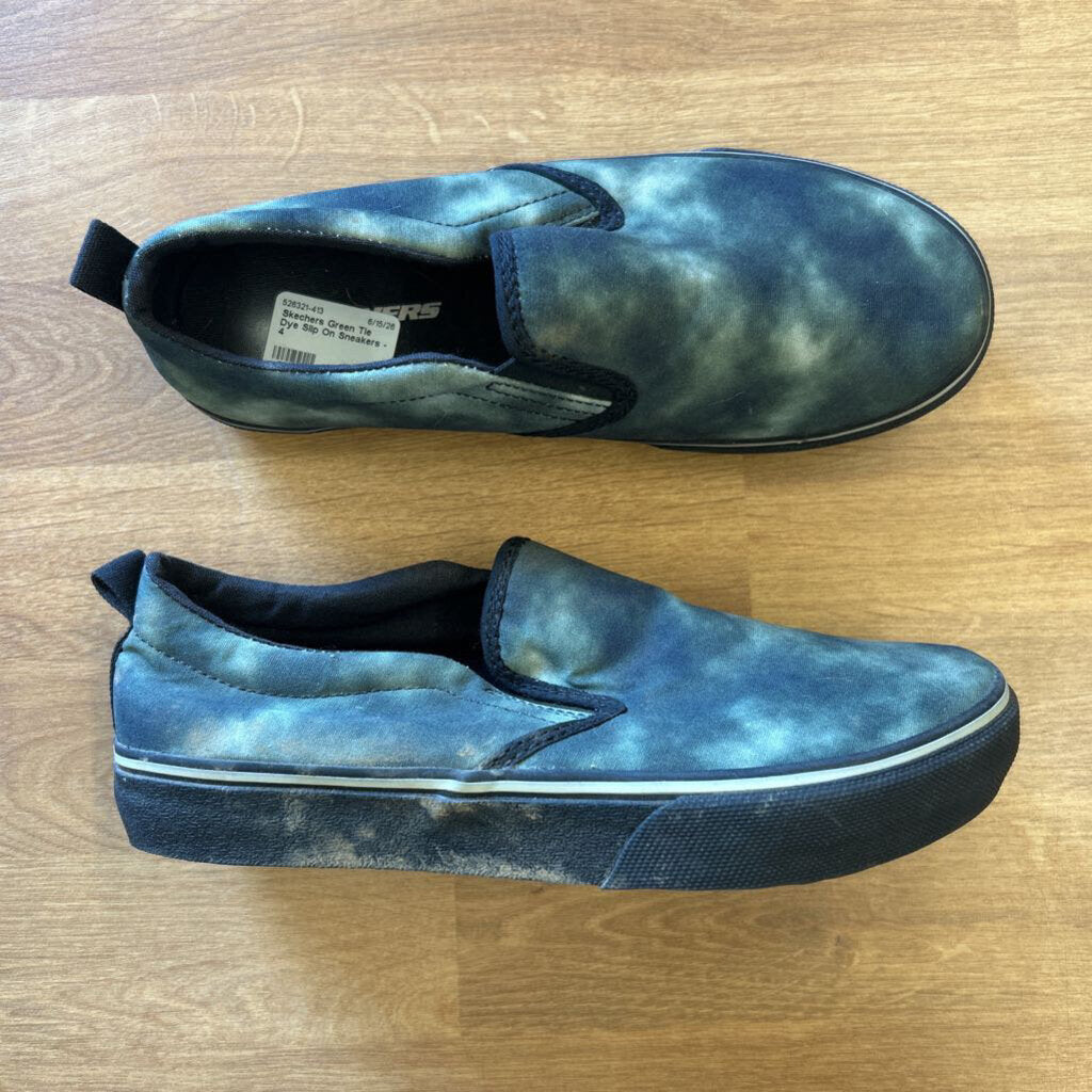 Skechers Green Tie Dye Slip On Sneakers - 4