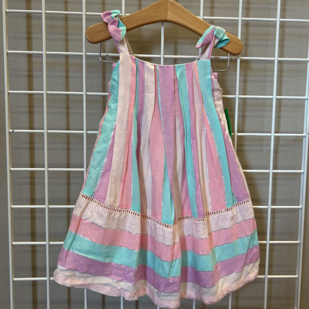 NWT FlapDoodles Shimmer Stripe Tank Dress - 24m