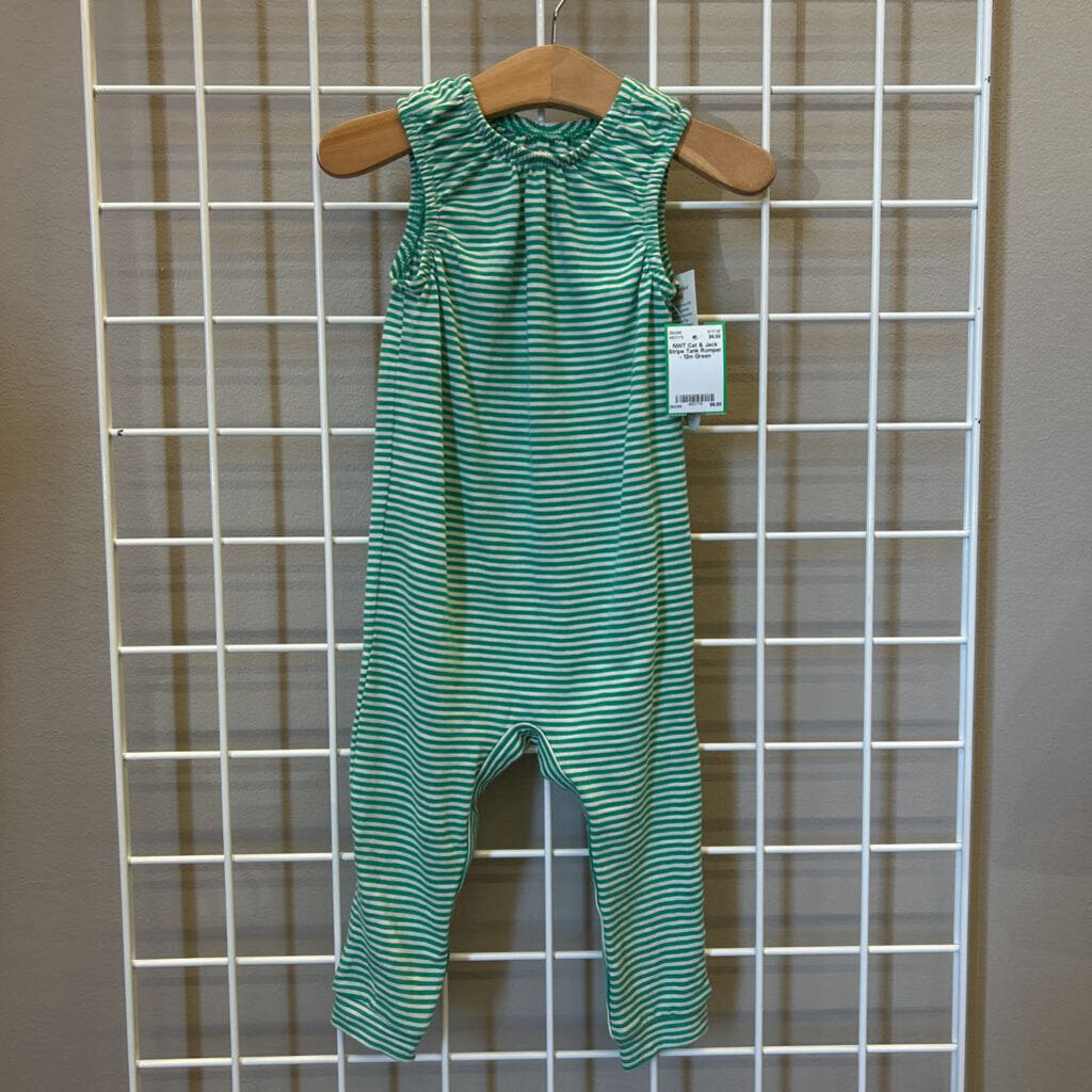 NWT Cat & Jack Stripe Tank Romper - 12m