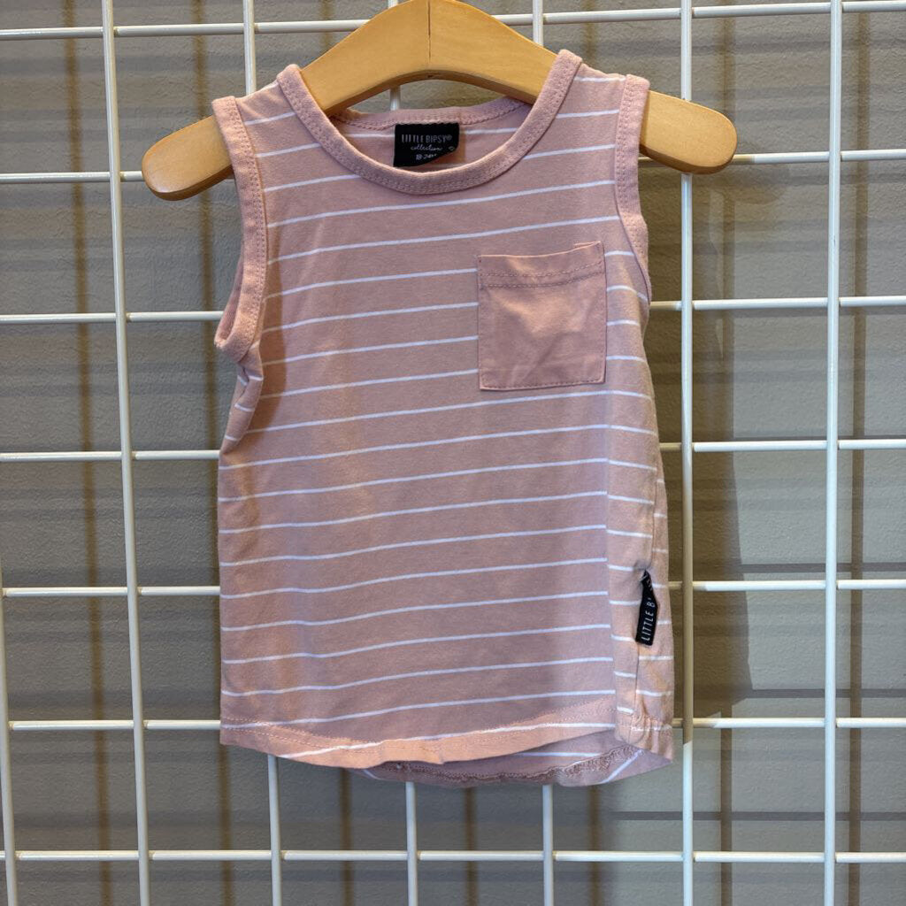 Little Bipsy Stripe Pocket Tank 18-24m