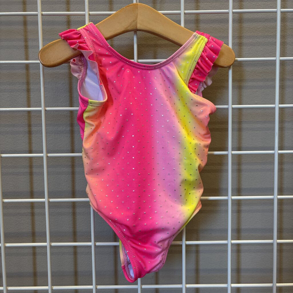 Pink Platium Dot One Pc Swim - 4T