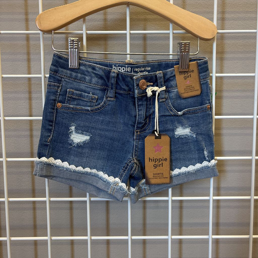 NWT Hippie Girl Regular Rise Stretch Shorties - 4