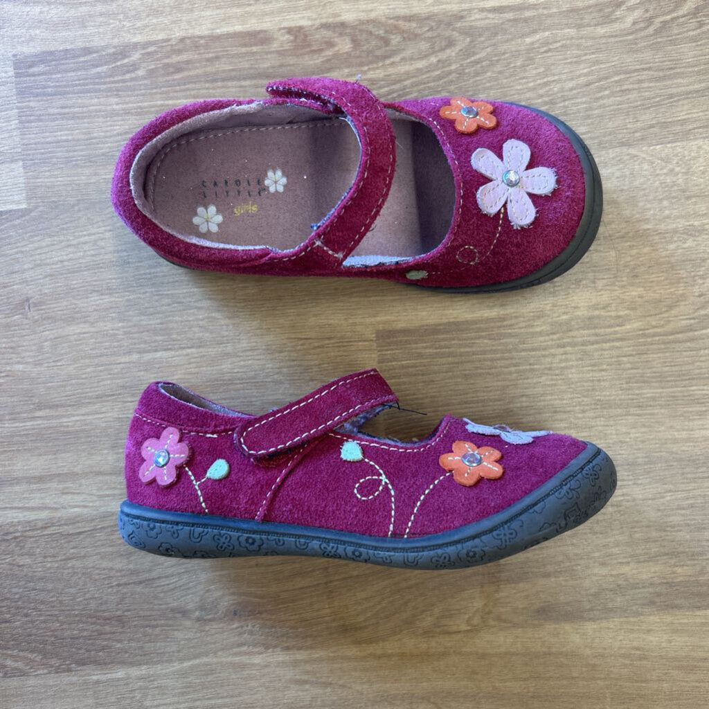 Carole Little Pink Suede Flower Flats - 8