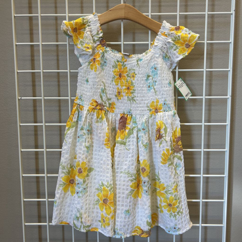 Old Navy Floral Smocked SS Dress - 4T