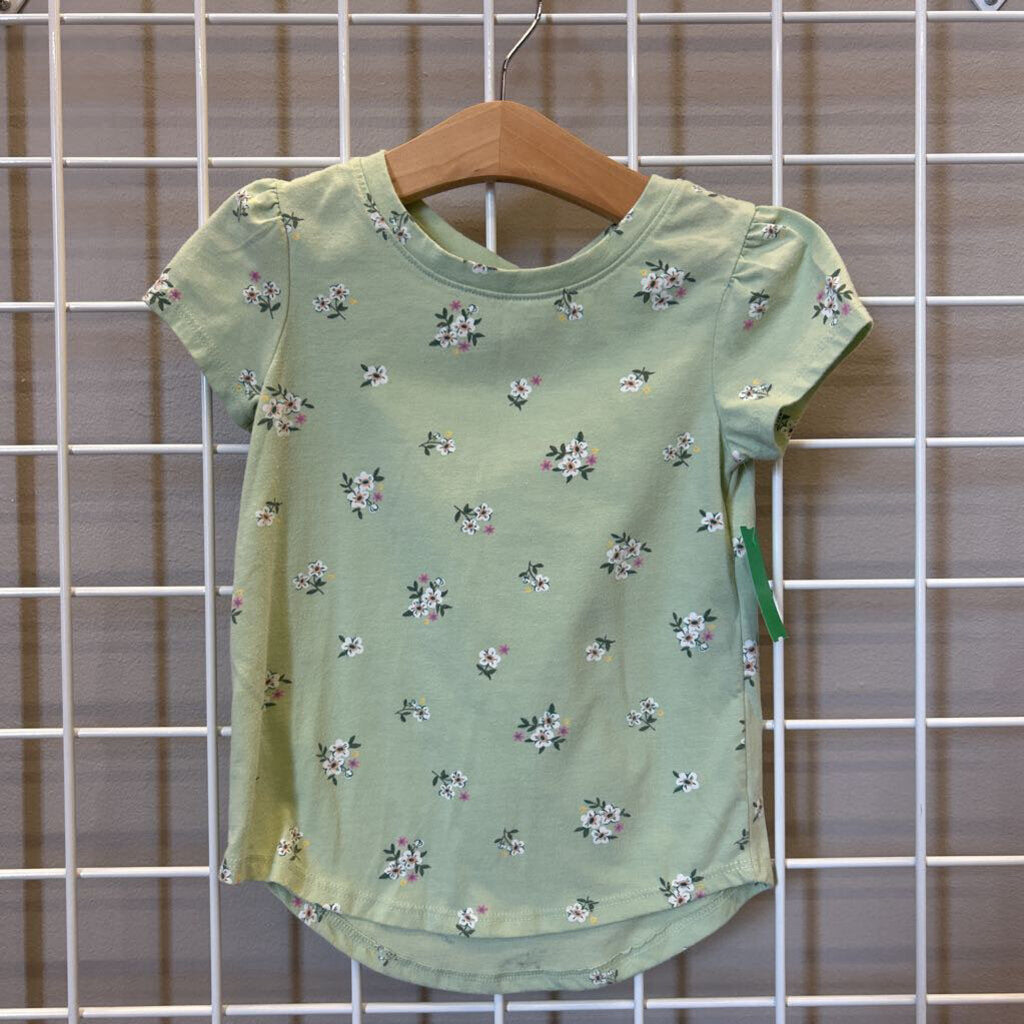 Cat & Jack Floral SS Tee - 4T