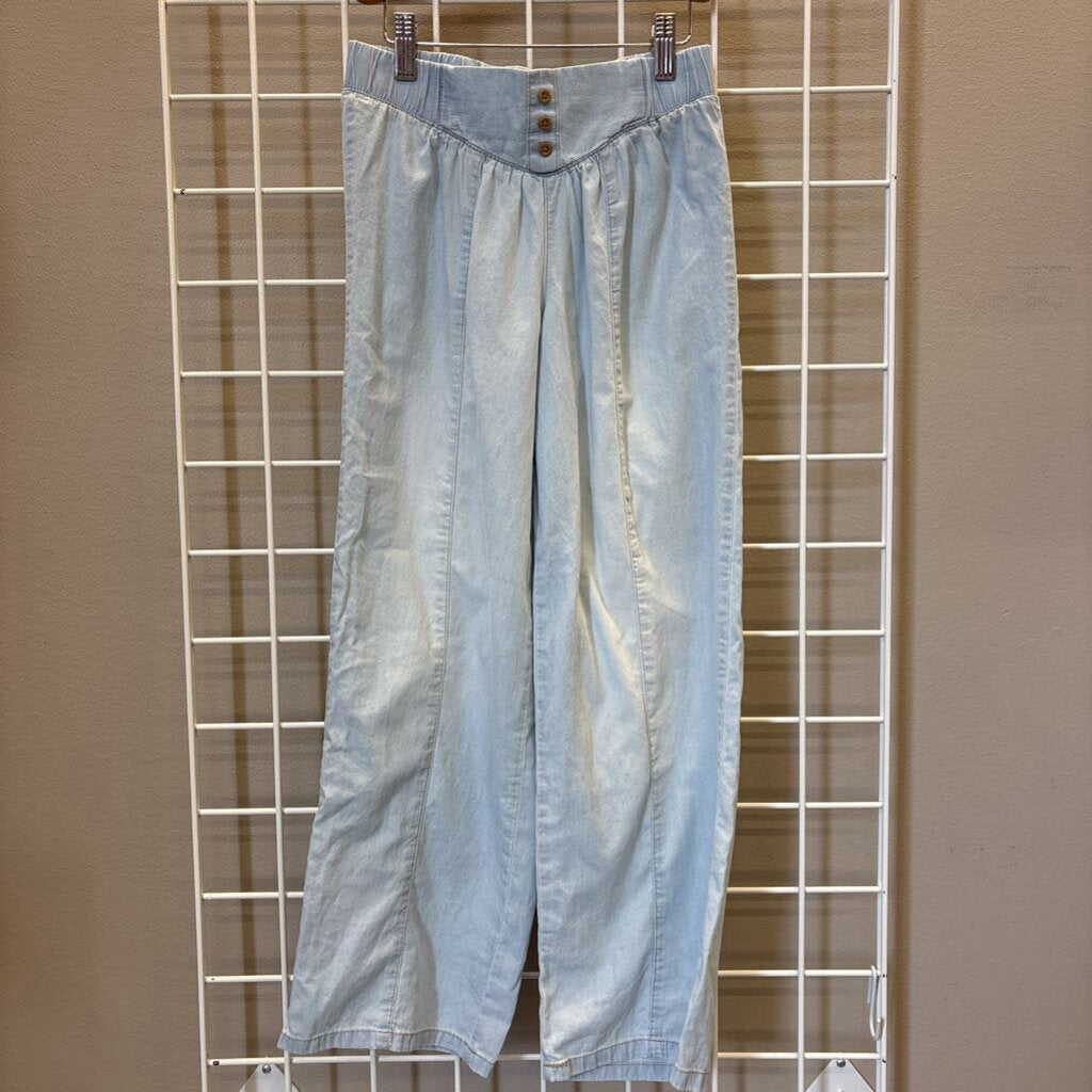 Osh Kosh Wide Leg Pull On Chambray Pants - 10