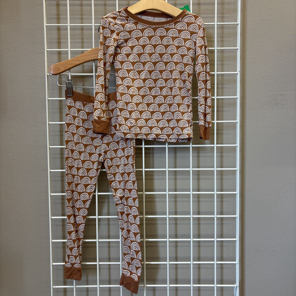 Little Sleepies Bamboo Rainbow Pjs (blue marks on leg) - 3T