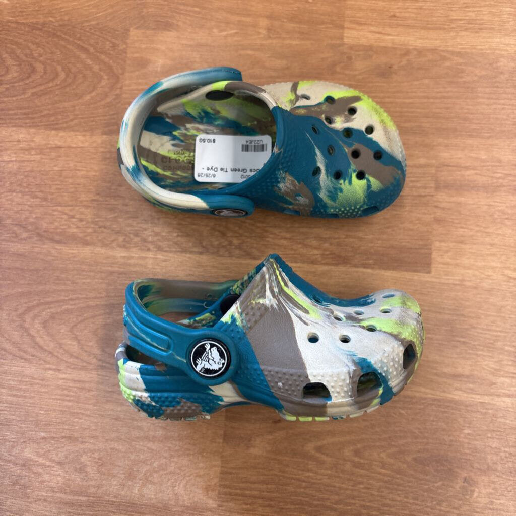 Crocs Green Tie Dye - 5