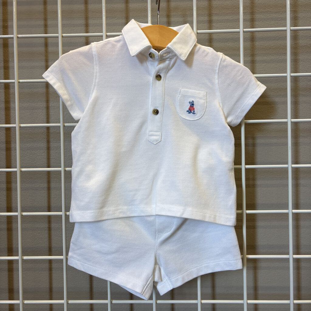 NWOT Janie & Jack SS Polo / Shorts Set - 6/12m