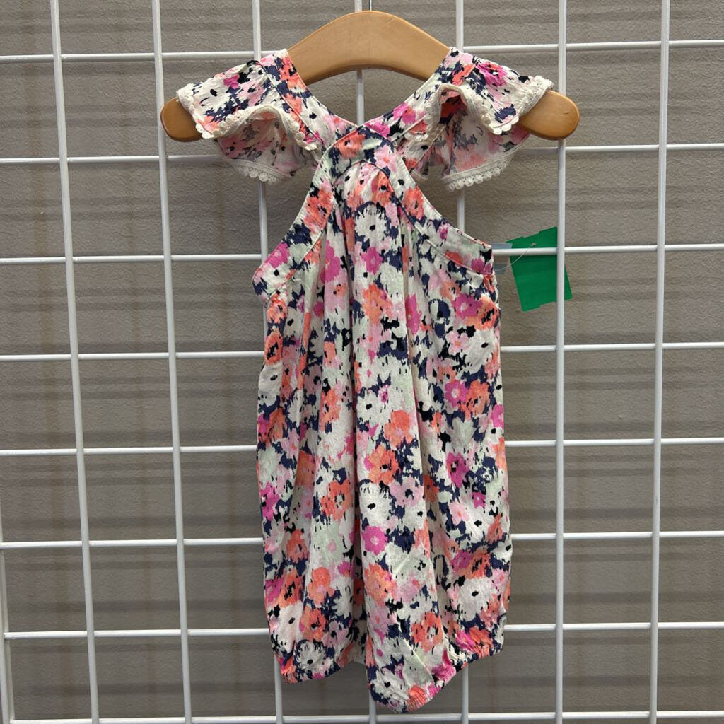 NWT Cat & Jack Floral Romper - 12m