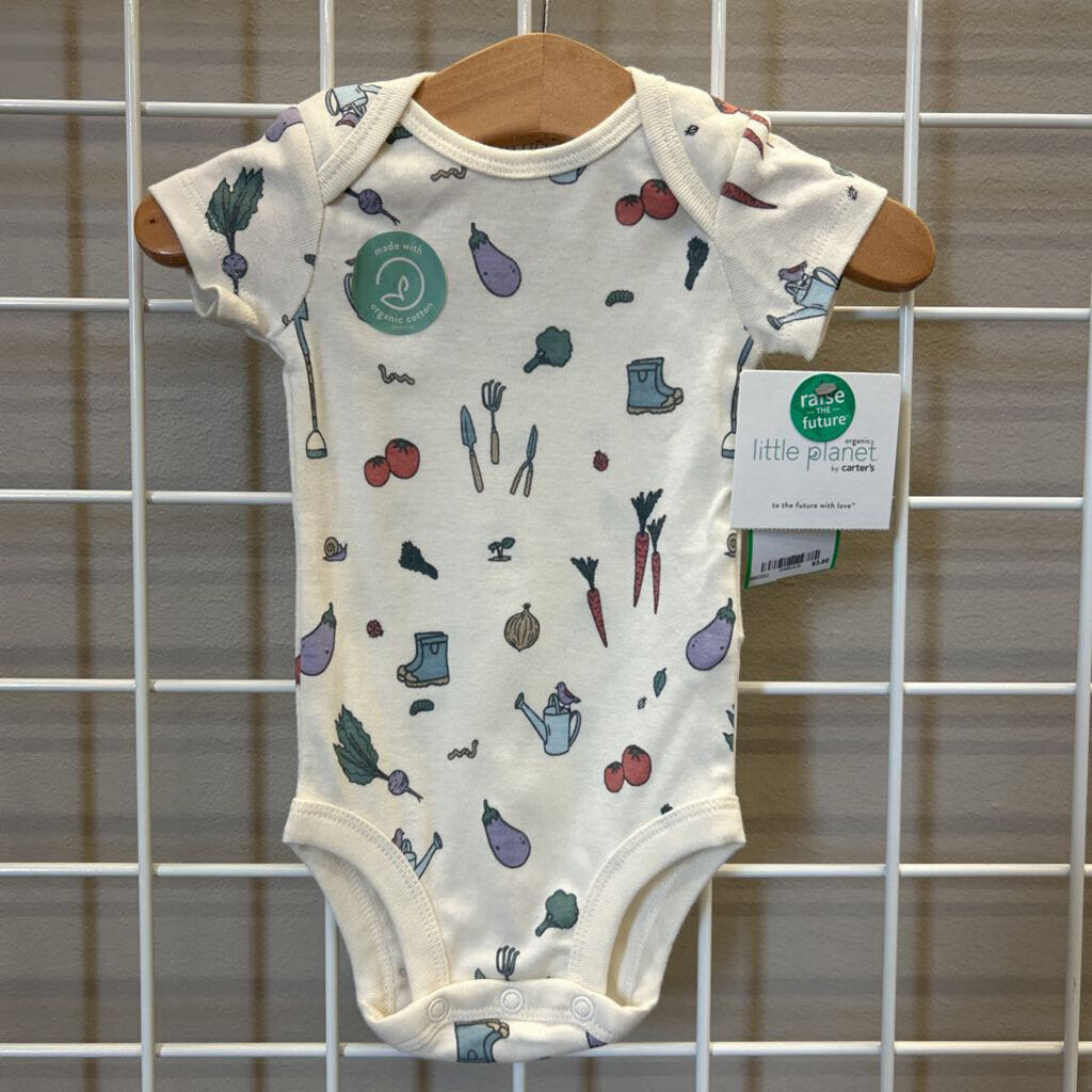 NWT Little Planet Veggie SS Onesie - 3m