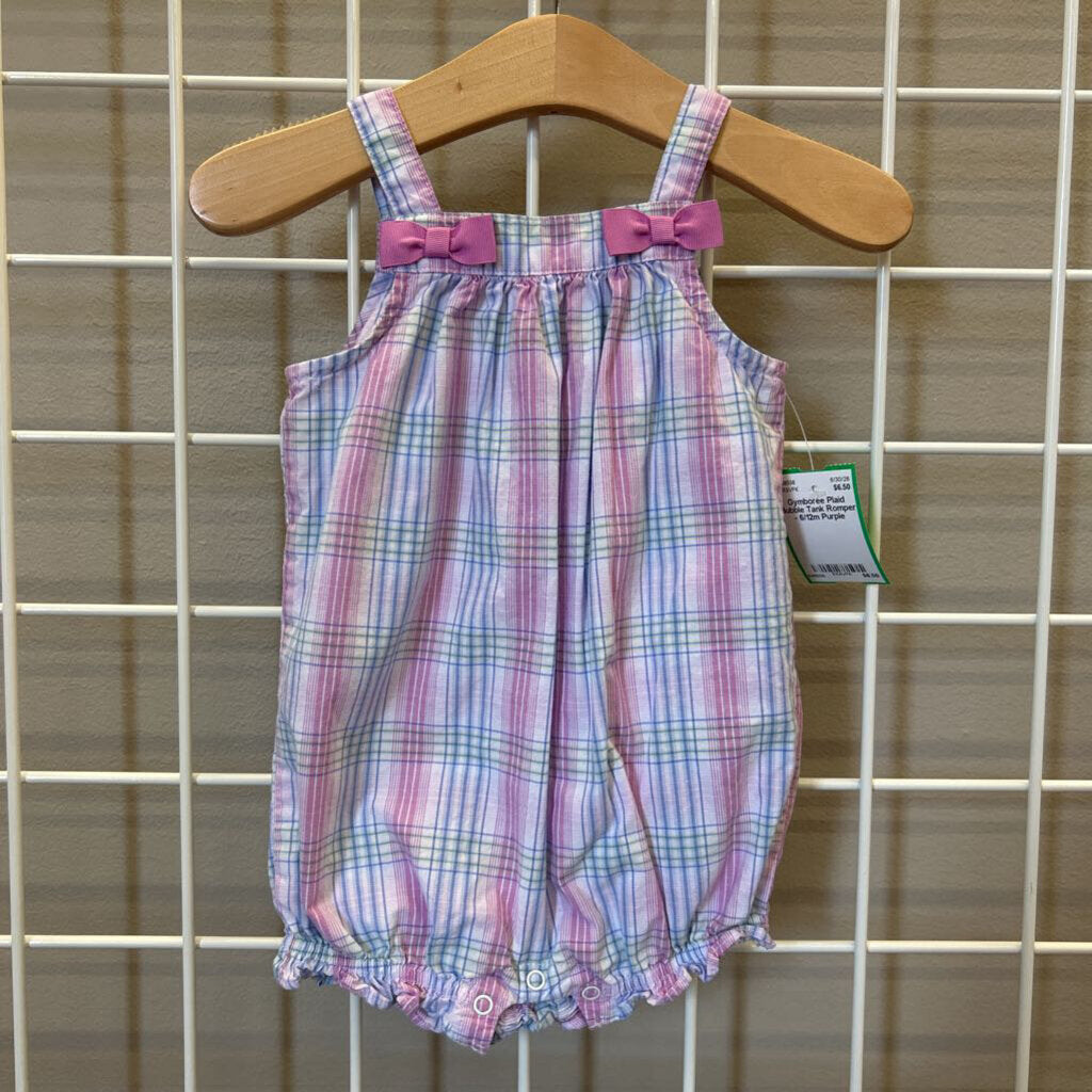 Gymboree Plaid Bubble Tank Romper - 6/12m