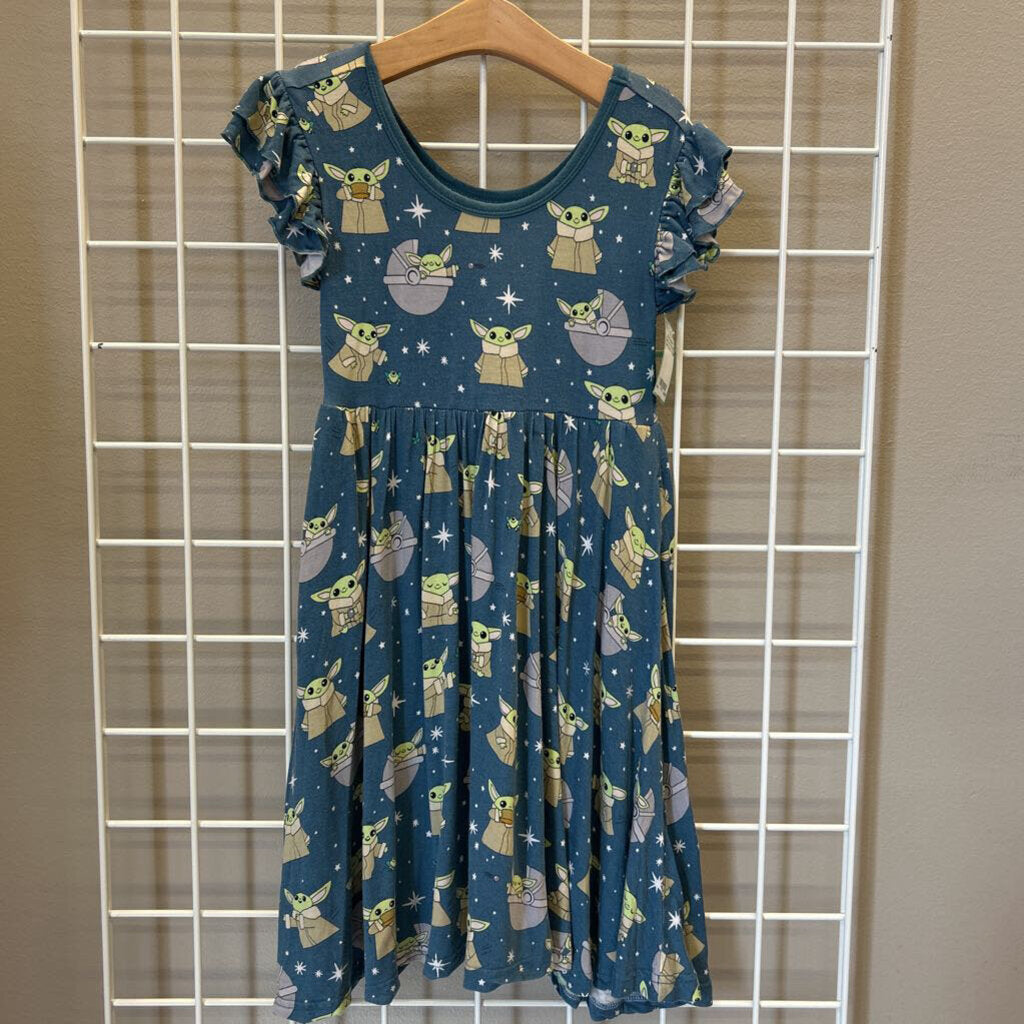 Little Sleepies Bamboo Grogu SS Twirl Dress - 7