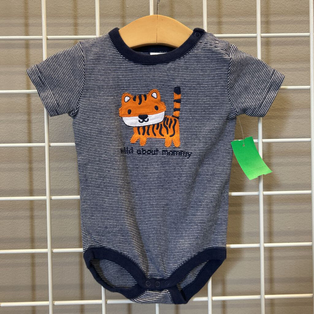 Gymboree Tiger SS Onesie - 6/12m
