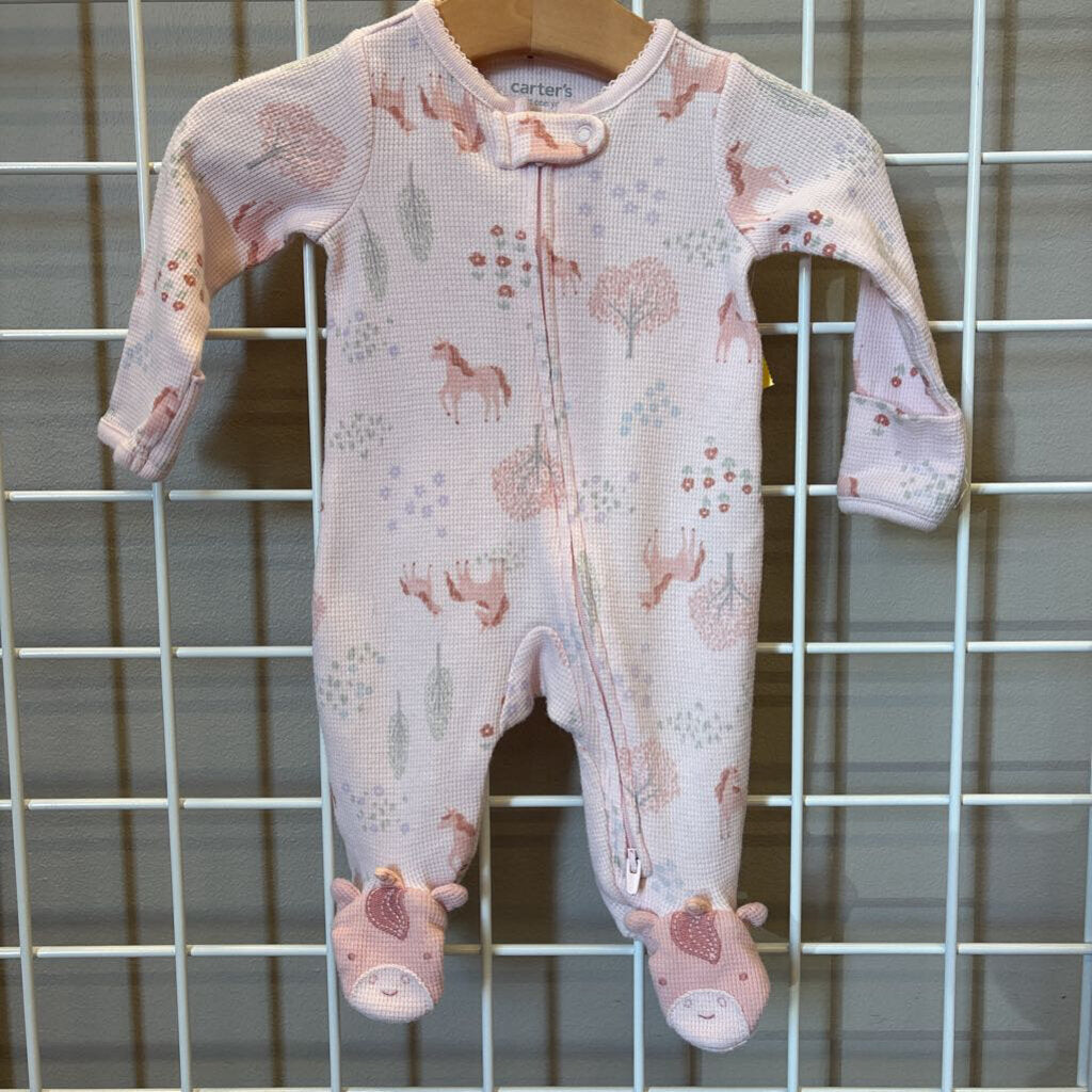Carter's Horse Thermal Zip Sleeper - NB