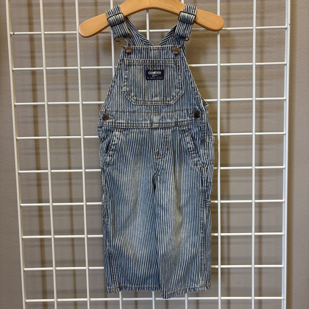 Osh Kosh Railroad Stripe Overalls - 12m